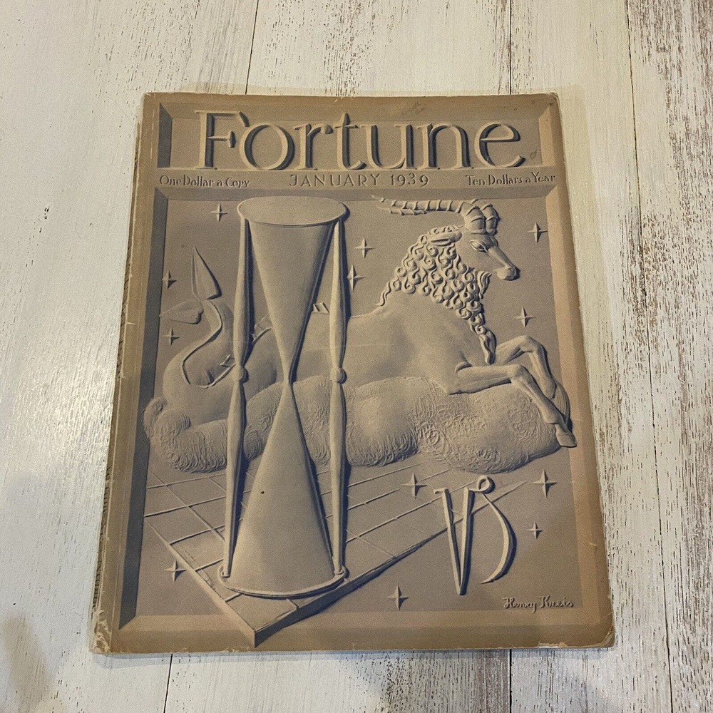 Fortune Magazine January 1939, General Motors Cream Of‎ Wheat Queeny Of Monsanto